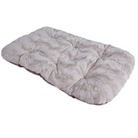 The SnooZZy Cozy Comforter Kennel Mat in Creme by Snoozzy offers a tufted, plush surface for cozy comfort. Its rectangular design fits small to medium-sized pets perfectly, making it ideal as a dog kennel mat. Plus, its machine washable for easy cleaning.