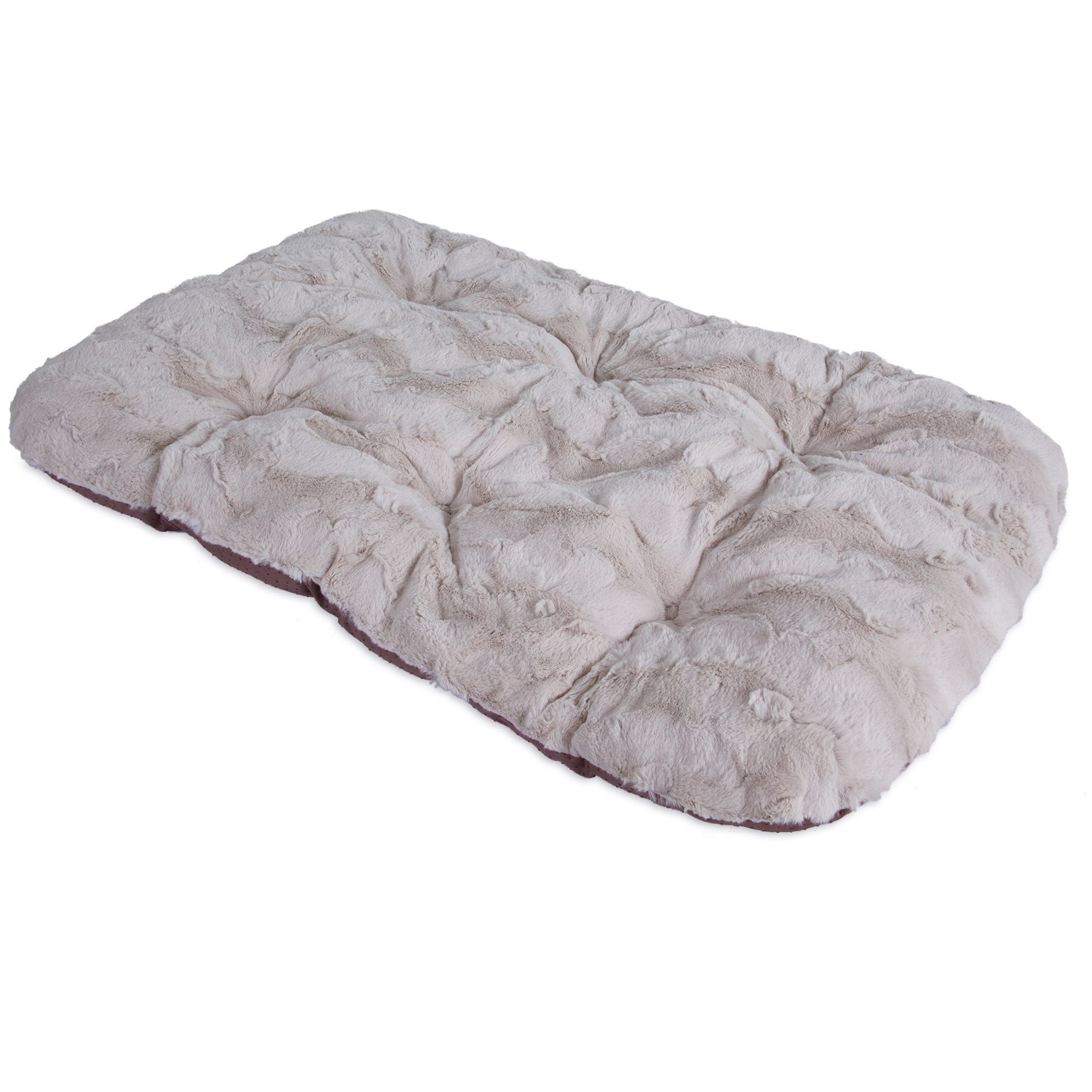 The SnooZZy Cozy Comforter Kennel Mat in Creme by Snoozzy offers a tufted, plush surface for cozy comfort. Its rectangular design fits small to medium-sized pets perfectly, making it ideal as a dog kennel mat. Plus, its machine washable for easy cleaning.