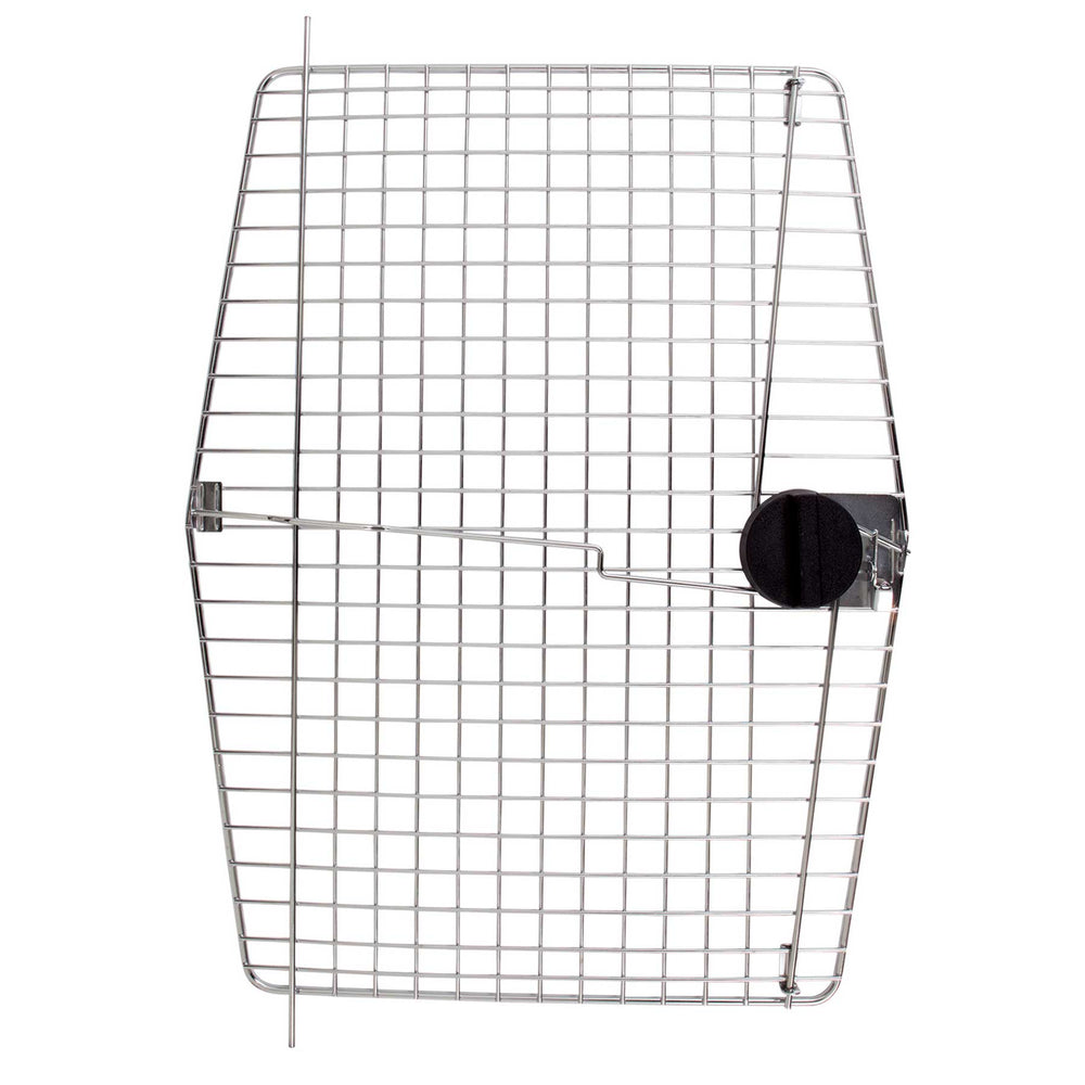 The Petmate Vaulted Replacement Door For Kennels 48" features a sturdy grid design with a round black knob, compliant with the 2025 IATA Live Animals Regulation—perfect for replacing your Giant dog kennel door.