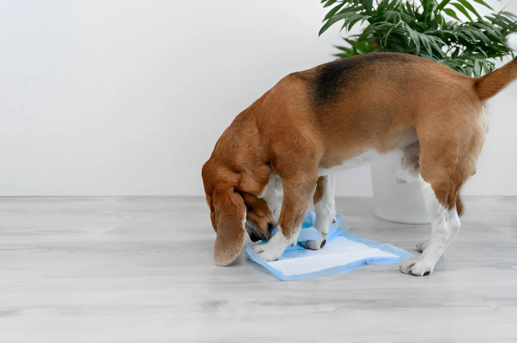 train senior dog to use pee pad